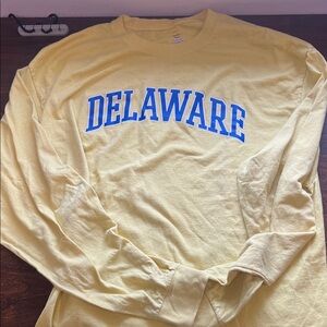 NCAA Yellow Delaware Long Sleeve Shirt